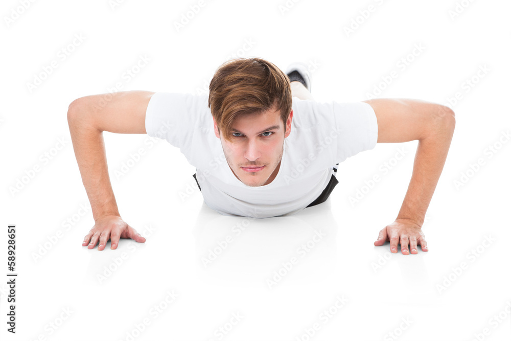 Man Doing Pushups