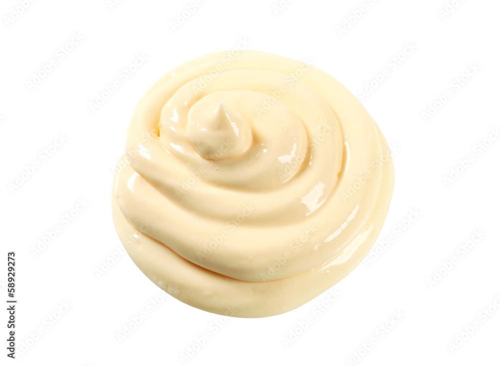 Swirl of thick creamy sauce Swirl of thick creamy sauce
