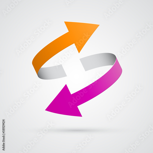 Free Download vector 3d orange and pink arrows - GFXLoad