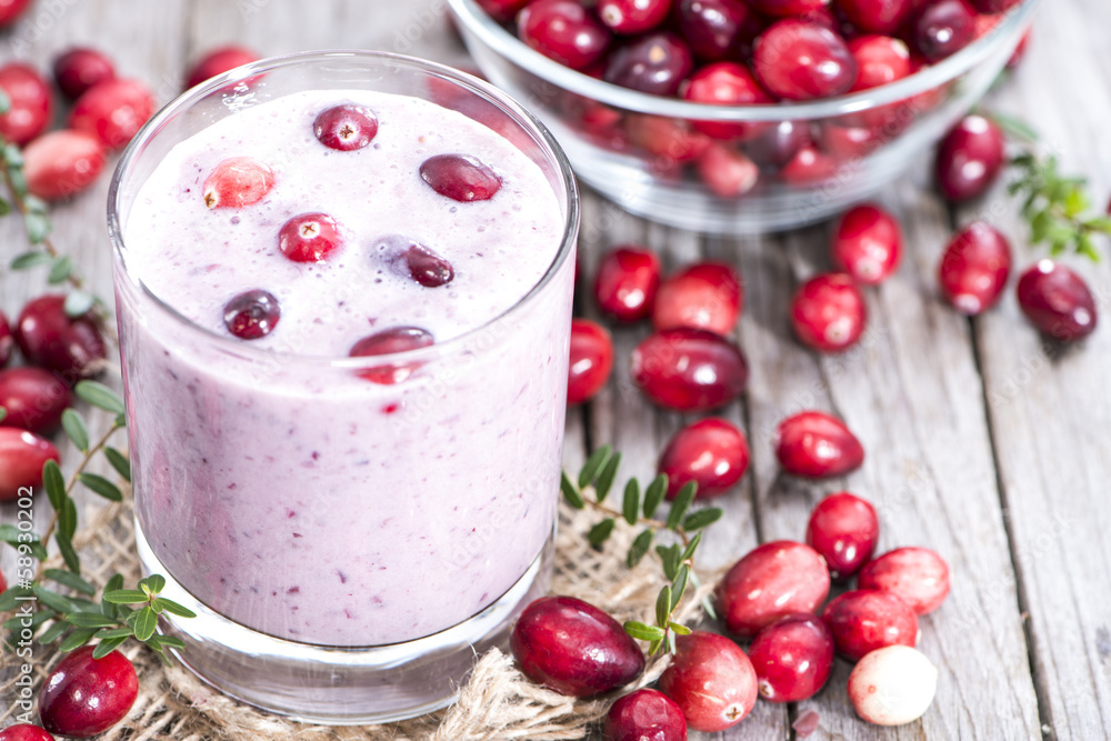 Fresh made Cranberry Milkshake Fresh made Cranberry Milkshake
