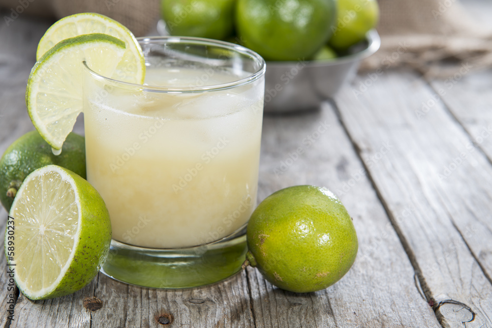 Glass filled with Lime Juice Glass filled with Lime Juice