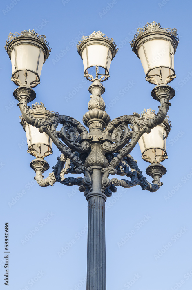 Classical streetlight with blue sky Classical streetlight with blue sky