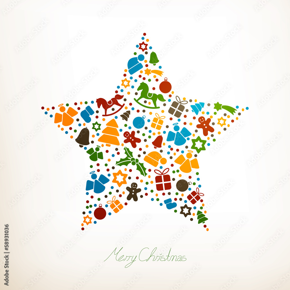Vector Illustration of an Abstract Christmas Background