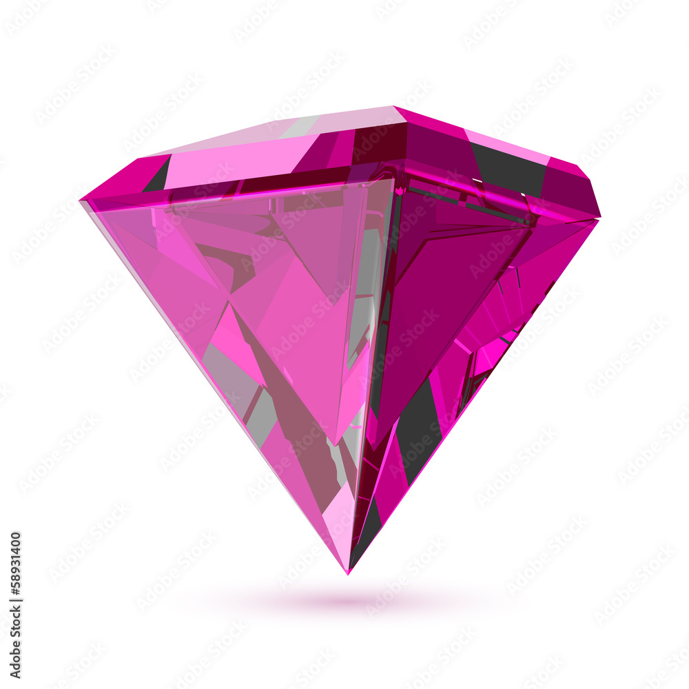 Shining transparent diamond isolated on white. Shining transparent diamond isolated on white.