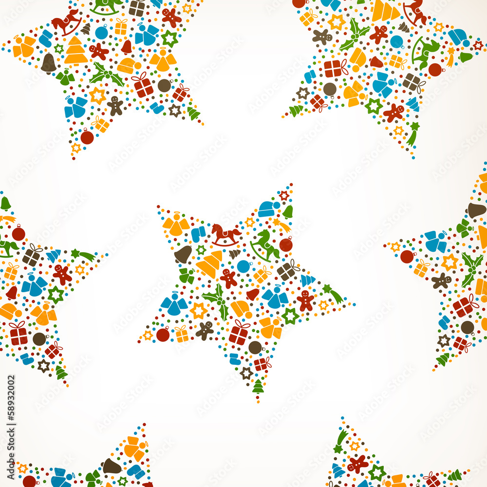 Fototapeta premium Vector Illustration of an Abstract Christmas Background