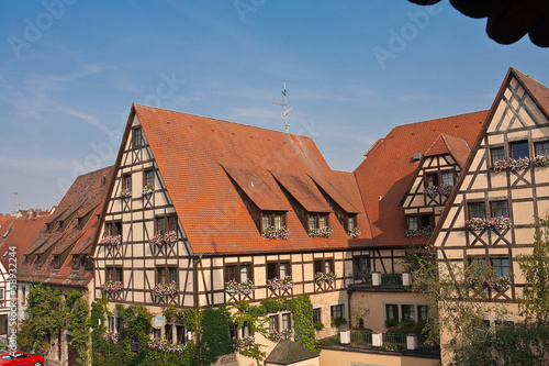 Obraz na płótnie Fachwerk in Rothenburg 2 w salonie