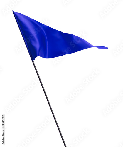 Blue Waving Golf Flag
