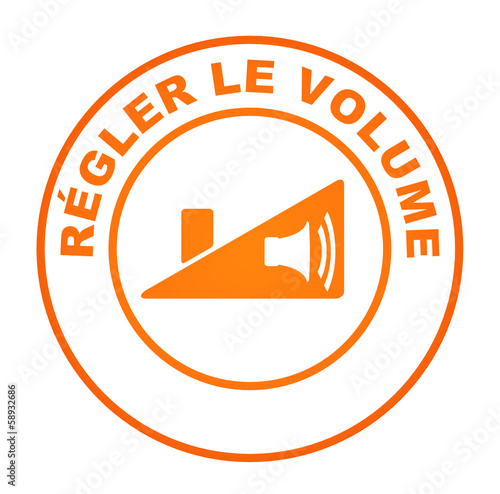 régler le volume sur bouton web rond orange