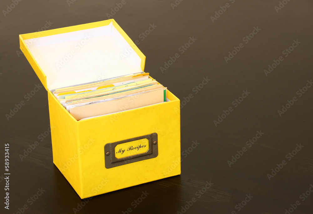 Fototapeta premium used recipe box