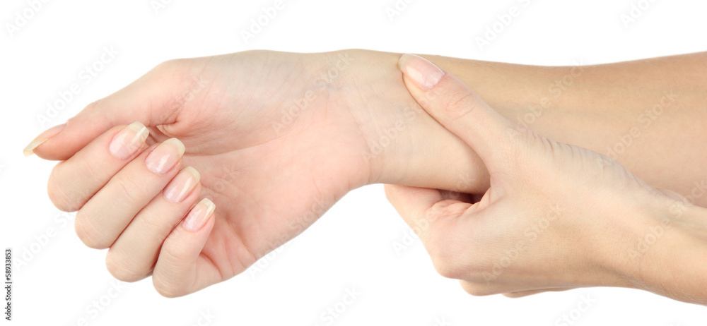 Fototapeta premium Measuring pulse isolated on white