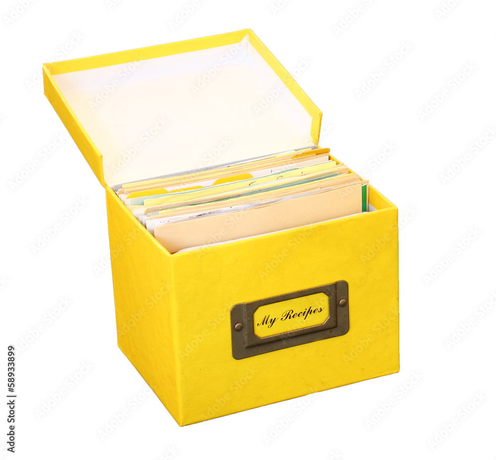 Fototapeta premium used recipe box