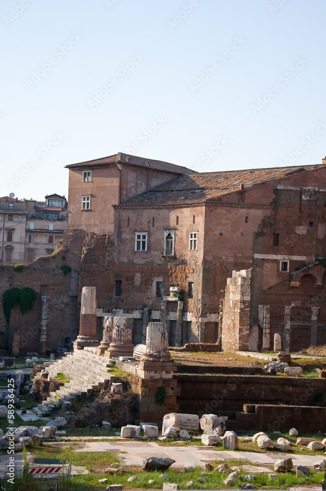 Forum of Augustus in the Imperial Fora, Rome, Italy.