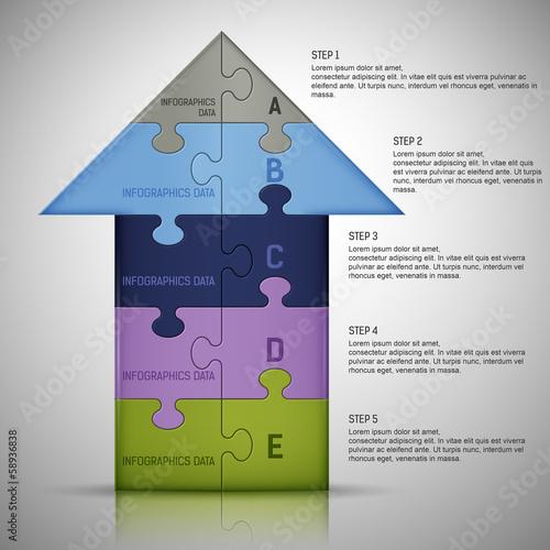 Puzzle Infographics template