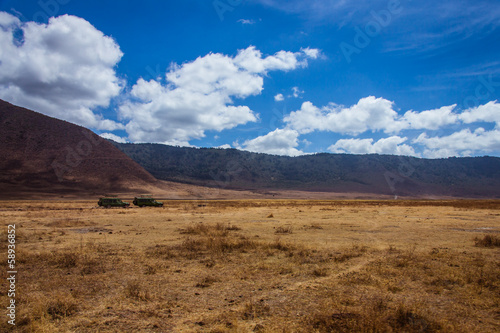 African car safari in the Ngorongoro area