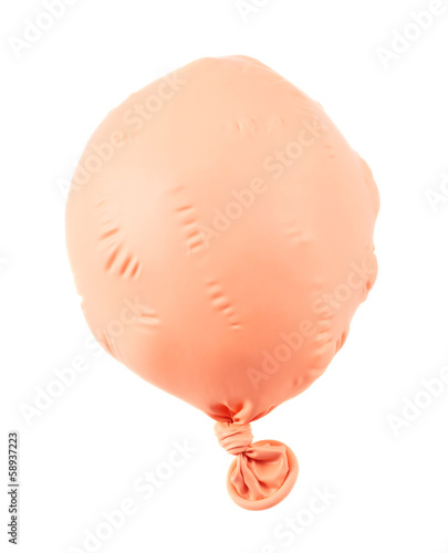 Deflated balloon isolated