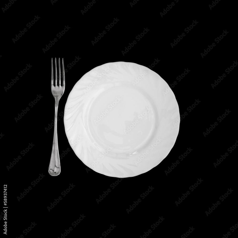 plate and fork