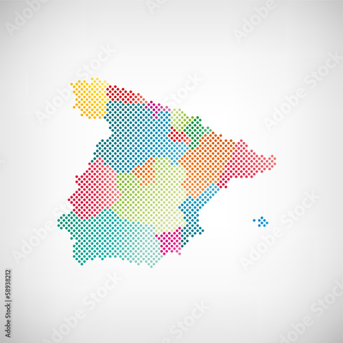 Spanien Provinzen Karte Punkte