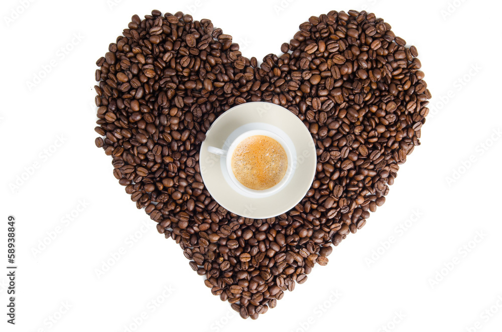 herz mit kaffeetasse herz mit kaffeetasse