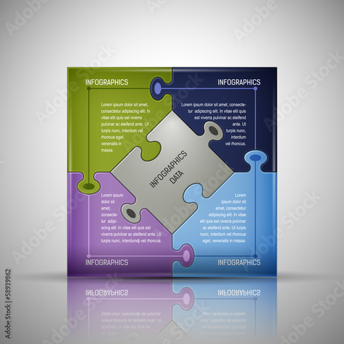 Puzzle Infographics template