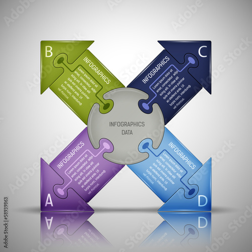 Puzzle Infographics template