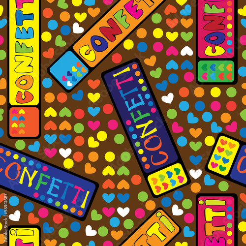multicolored firecrackers pneumatic of seamless pattern