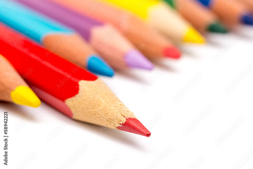 Red Coloring Pencil Different From The Crowd Stepping Up Red Coloring Pencil Different From The Crowd Stepping Up