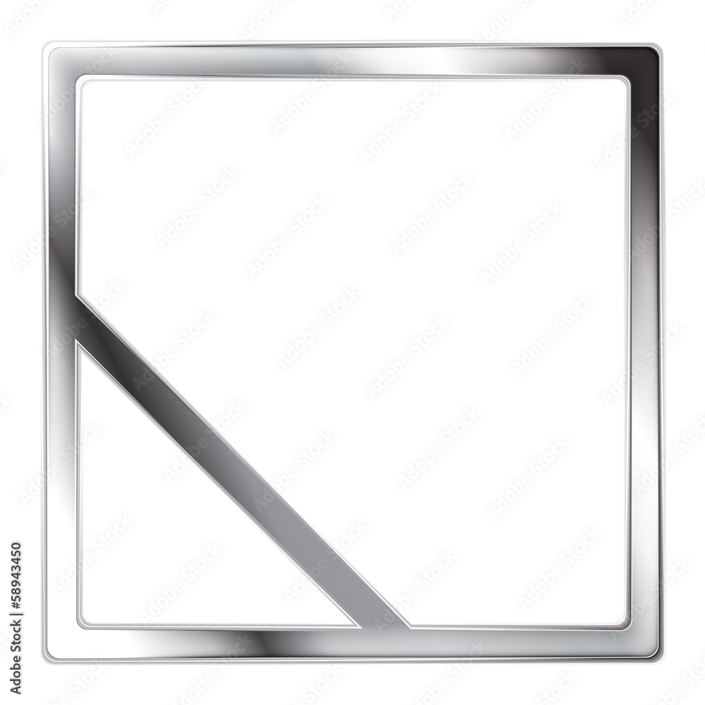 Abstract metallic silver vector shape Abstract metallic silver vector shape
