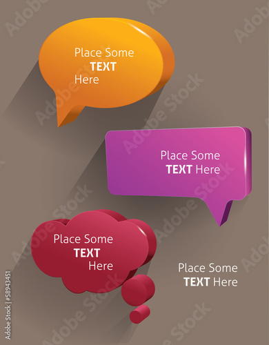 Speech bubbles 3d