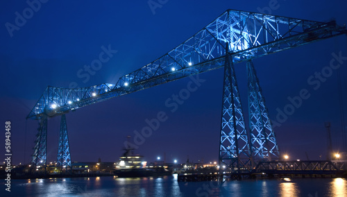 Middlesbrough Transporter Bridge at Night photo