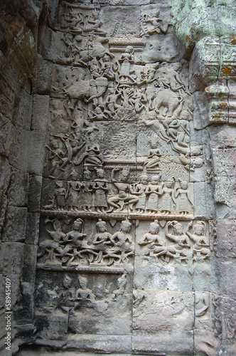 Apsara carved at Angkor Wat