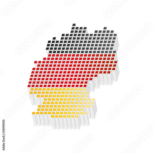 Deutschland Stangen extrudiert mit Nationalfarben
