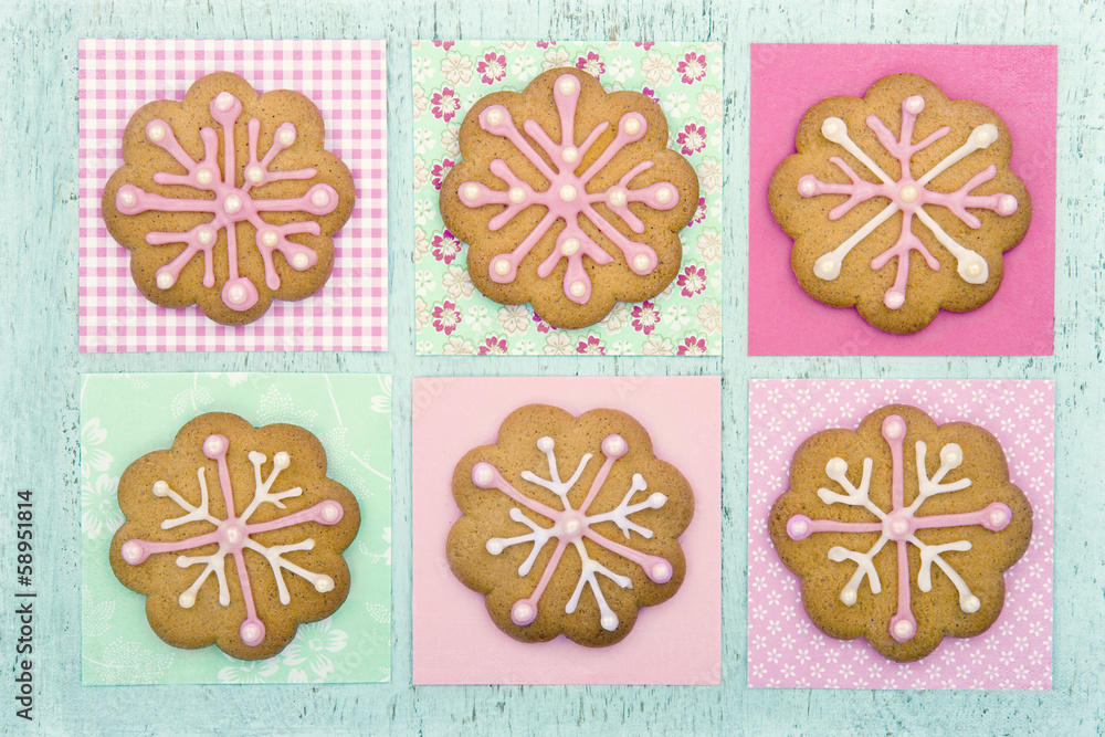 Cookies with pink frosting Cookies with pink frosting