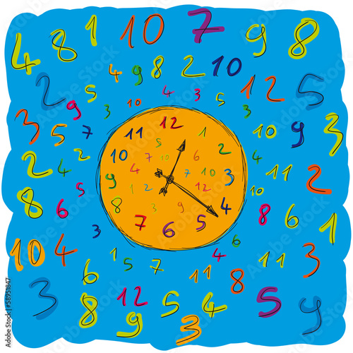 orologio e numeri