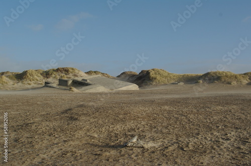 Bunker am Strand von Dänemark photo