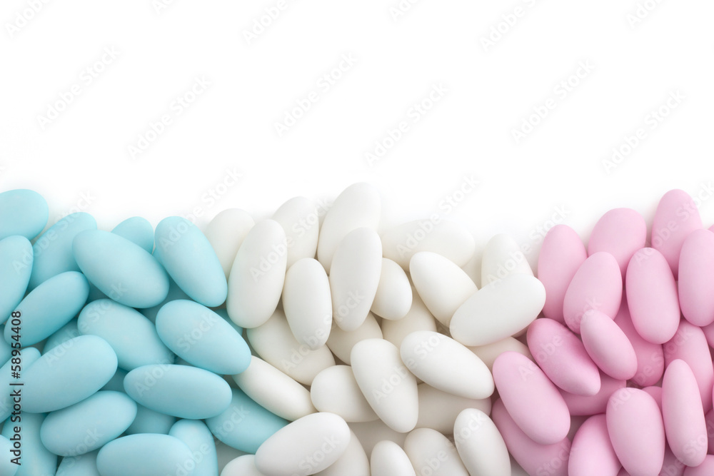 assortment of sugared almonds assortment of sugared almonds