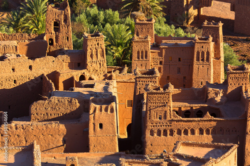 Clay kasbah Ait Benhaddou in Morocco photo
