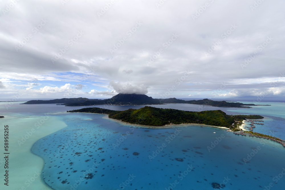 Aerial view on Bora Bora