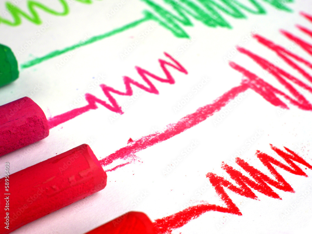 colored crayons on white background, macro detail colored crayons on white background, macro detail