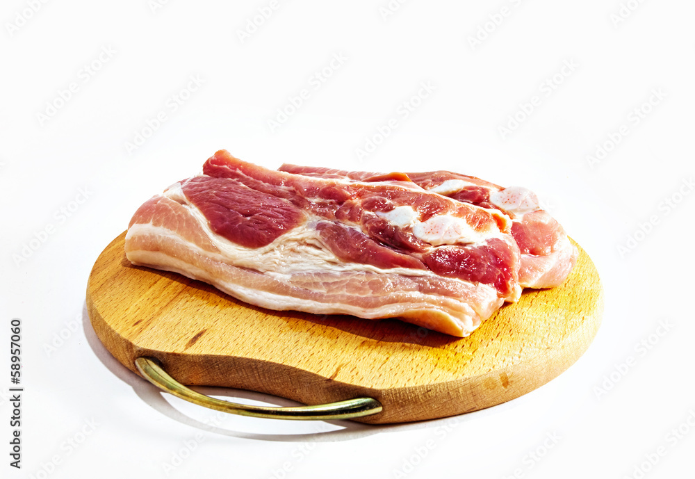 red raw meat over white red raw meat over white