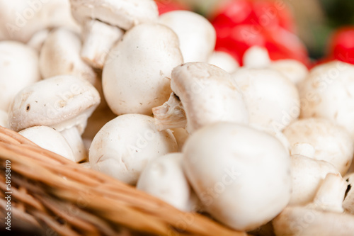 Close up of heap of mushrooms
