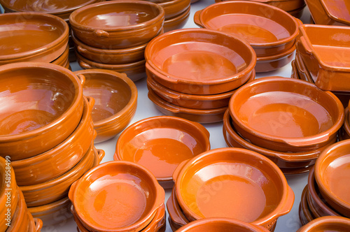 Earthenware pots and pans