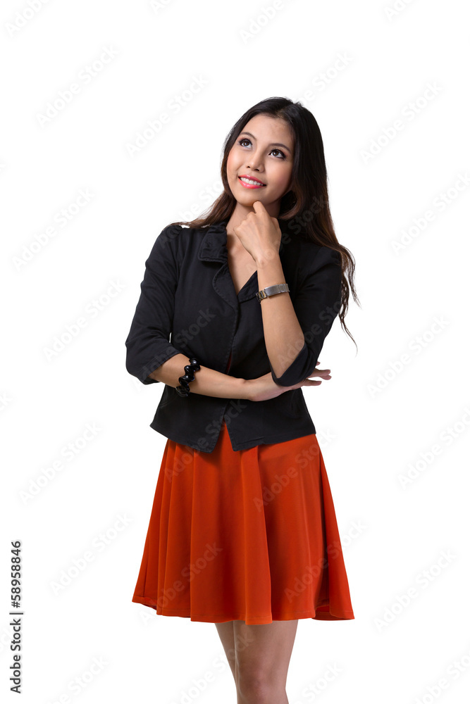 Thoughtful business woman Thoughtful business woman