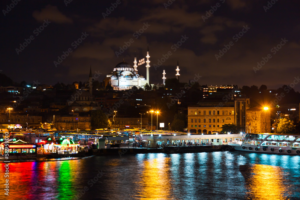 Istanbul Turkey at night