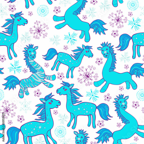 the bright winter seamless pattern