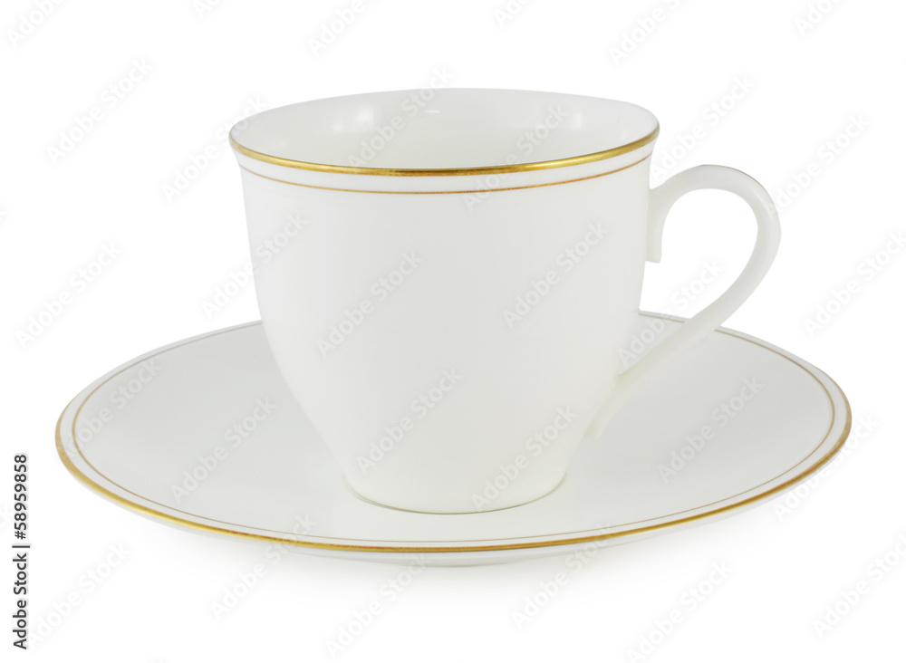 Cup and saucer on white background Cup and saucer on white background