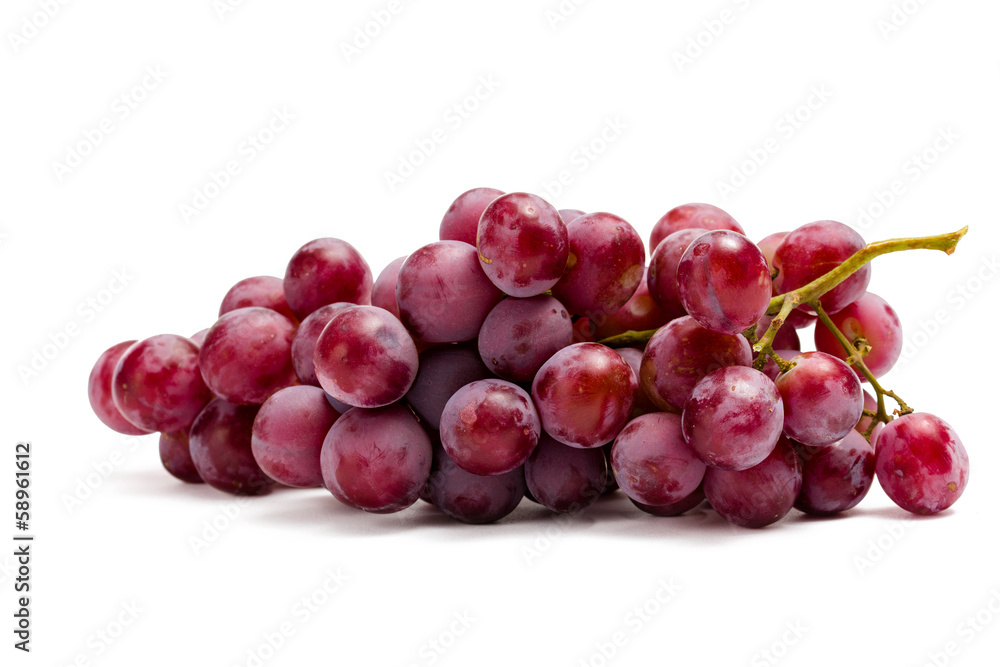 Close up of bunch of grape, isolated on white