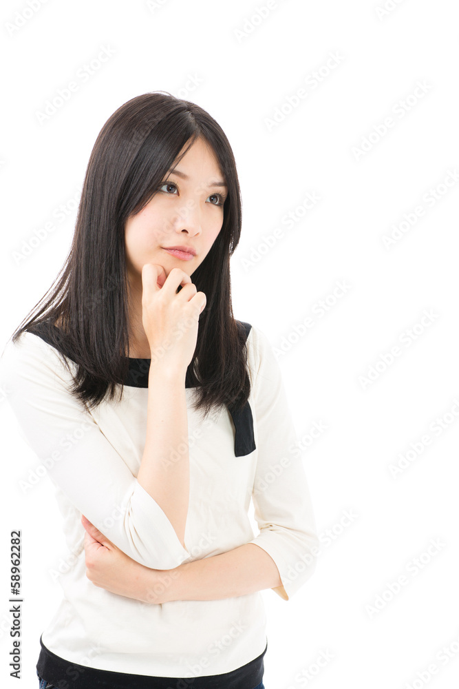 young asian businesswoman on white background young asian businesswoman on white background