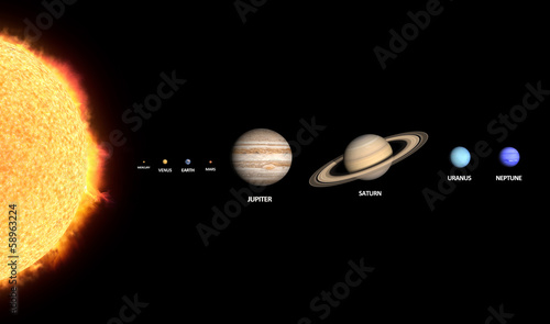 Fototapeta Naklejka Na Ścianę i Meble -  The complete Solar System