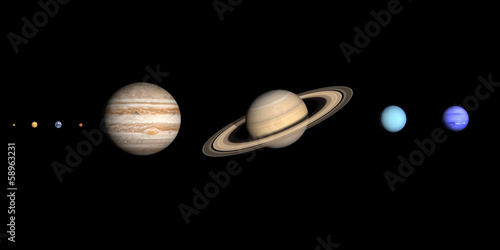 Fototapeta Naklejka Na Ścianę i Meble -  The Planets of the Solar System blank