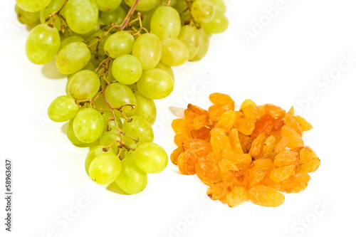 Raisin and Grapes white